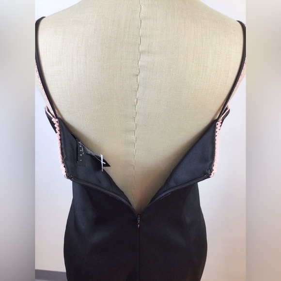 Laundry By Shelli Segal Little Black Dress Pink Trim, sz 8 - Picture 14 of 16